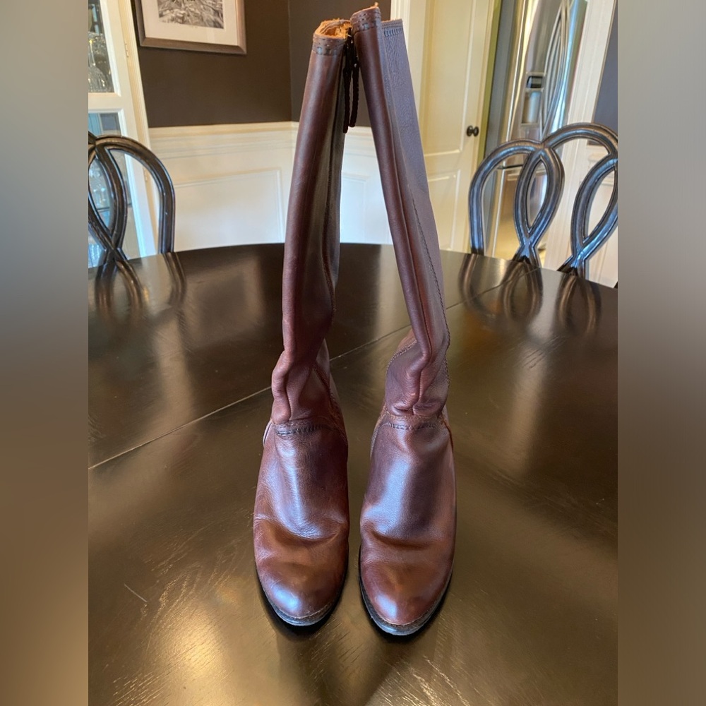 Fossil leather boots